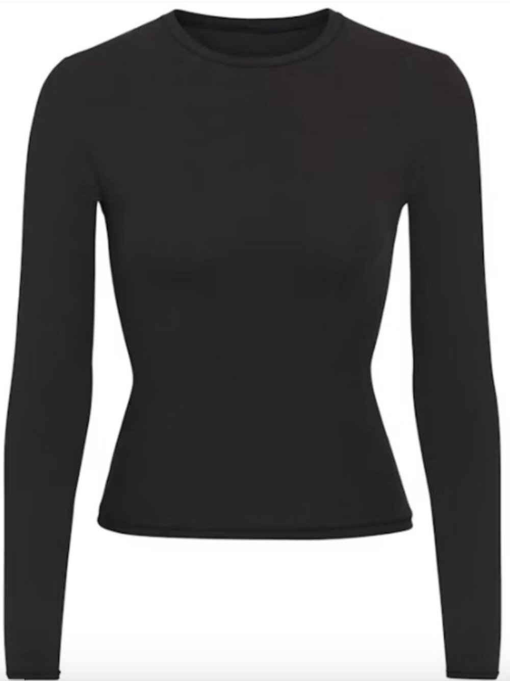 SKIMS NWT Fits Everybody Long Sleeve T-Shirt Medium Black